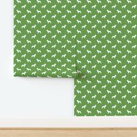 french bulldog fabric dog silhouette fabric - asparagus