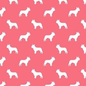 french bulldog fabric dog silhouette fabric - brink pink