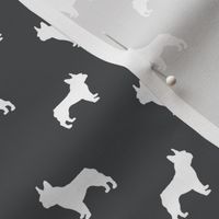 french bulldog fabric dog silhouette fabric - shadow