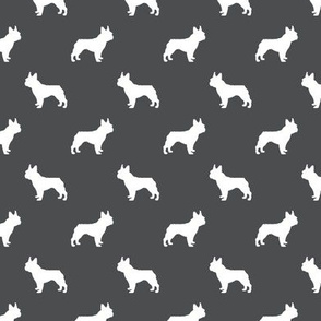 french bulldog fabric dog silhouette fabric - shadow