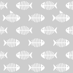 Fish & Sharks on Grey