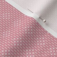 faux sashiko diamonds on hyacinth pink