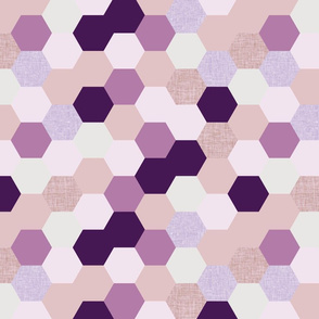 mermaid hexagons // purple