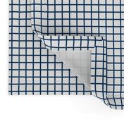 grid // navy grid fabric stripes navy and white