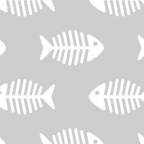 Large Fishes on Grey