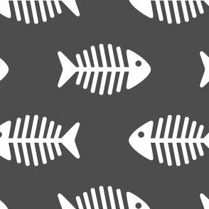 Large Fishes on Dark Grey