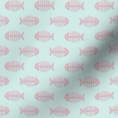 Pink Fishes on Aqua