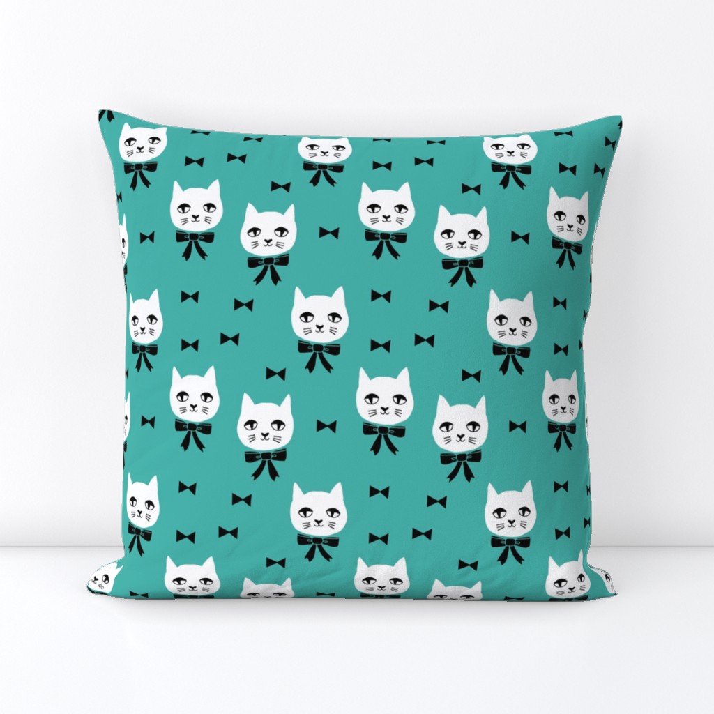 fancy cat // turquoise bow tie cat cute cat faces best cat design