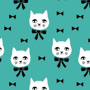 fancy cat // turquoise bow tie cat cute cat faces best cat design