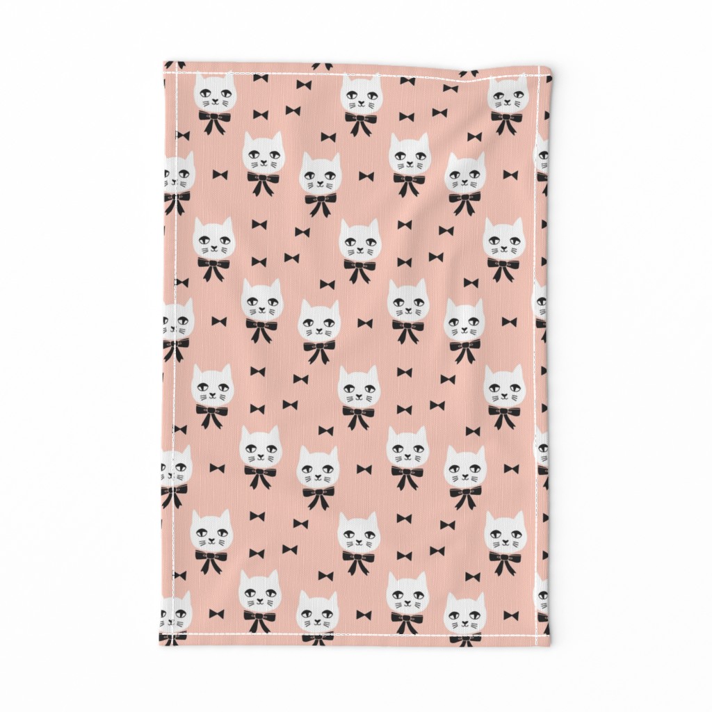 fancy cat // cute cat blush fabric bows bow fabric andrea lauren design