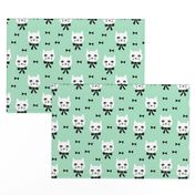 fancy cat // mint green cat head fabric cat and bow cute pet cat fabric