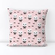 fancy cat // baby girl pink fabric soft pink cat and bow design cute cats fabric