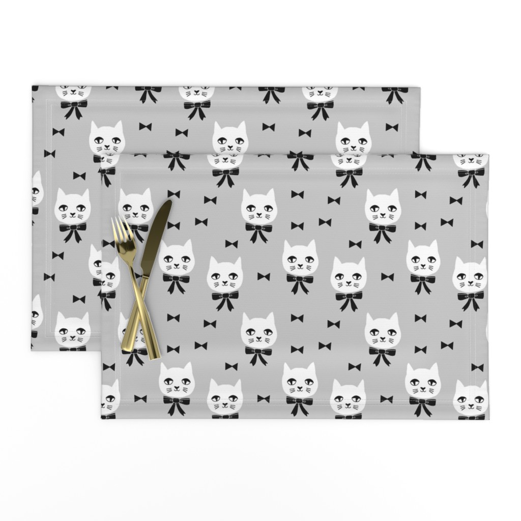 fancy cat // cats grey cat head fabric cute cats design best cats fabric