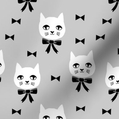 fancy cat // cats grey cat head fabric cute cats design best cats fabric