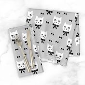 fancy cat // cats grey cat head fabric cute cats design best cats fabric