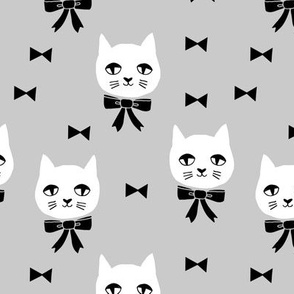 fancy cat // cats grey cat head fabric cute cats design best cats fabric