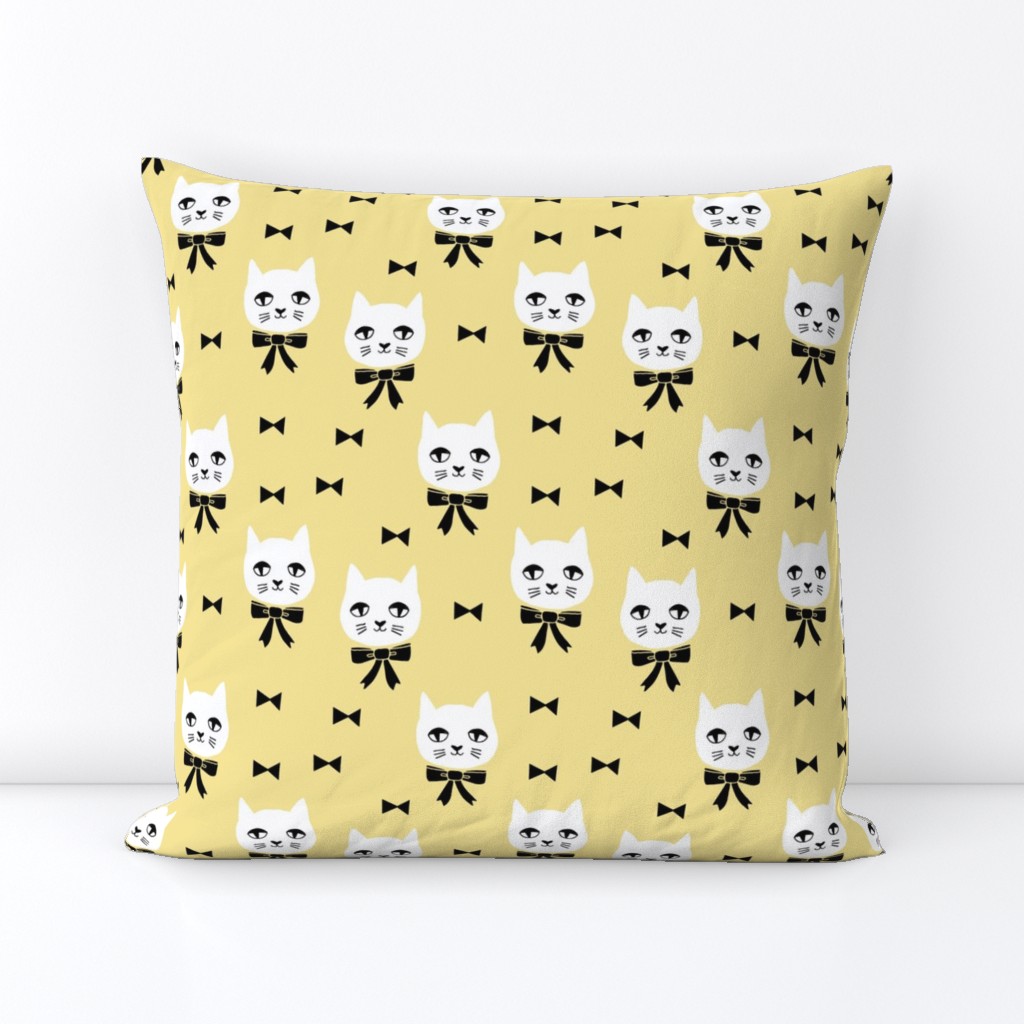 fancy cat // pastel yellow cat design cute nursery baby cats