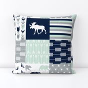 northern lights patchwork wholecloth || bear and moose