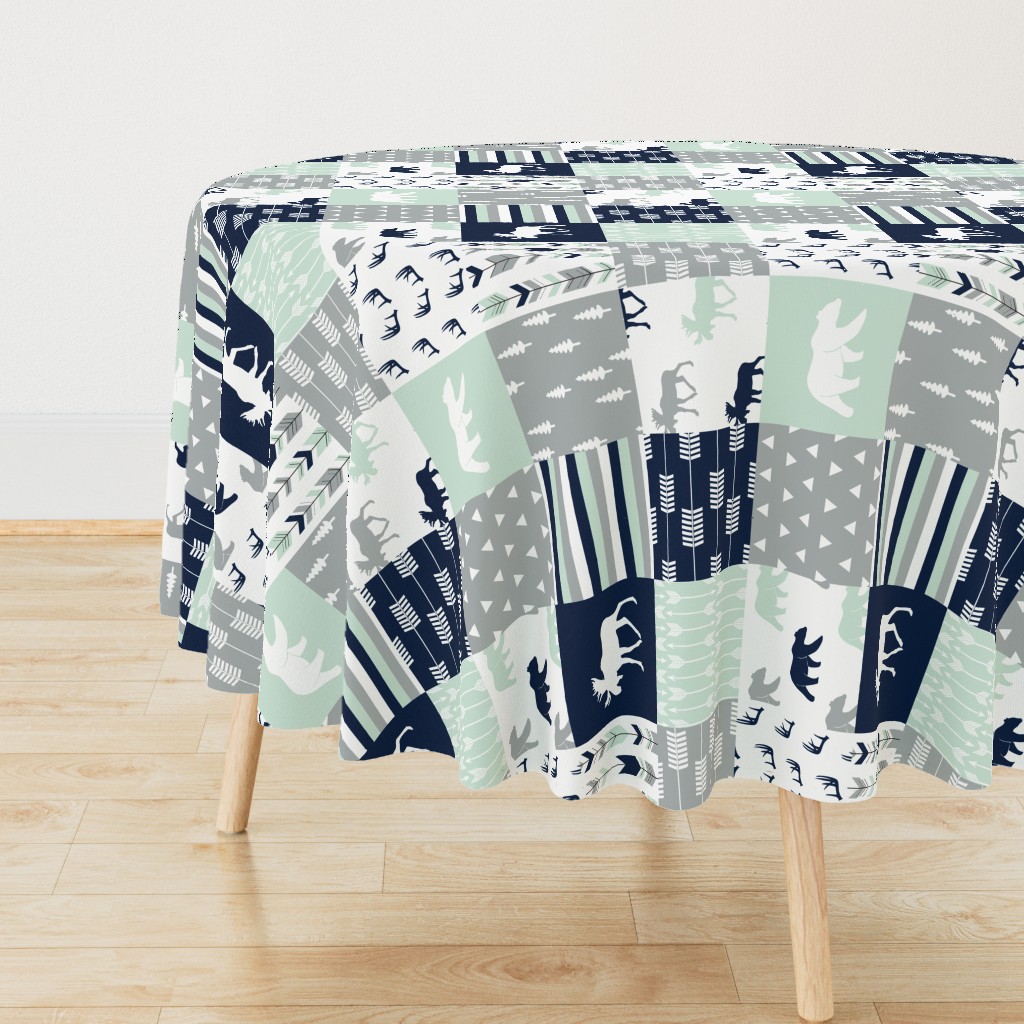 northern lights patchwork wholecloth (90)|| bear and moose