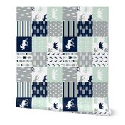 northern lights patchwork wholecloth (90)|| bear and moose