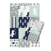 northern lights patchwork wholecloth (90)|| bear and moose