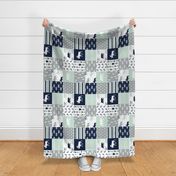 northern lights patchwork wholecloth (90)|| bear and moose