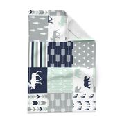 northern lights patchwork wholecloth (90)|| bear and moose