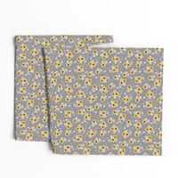 Ditsy Sunflowers Gray