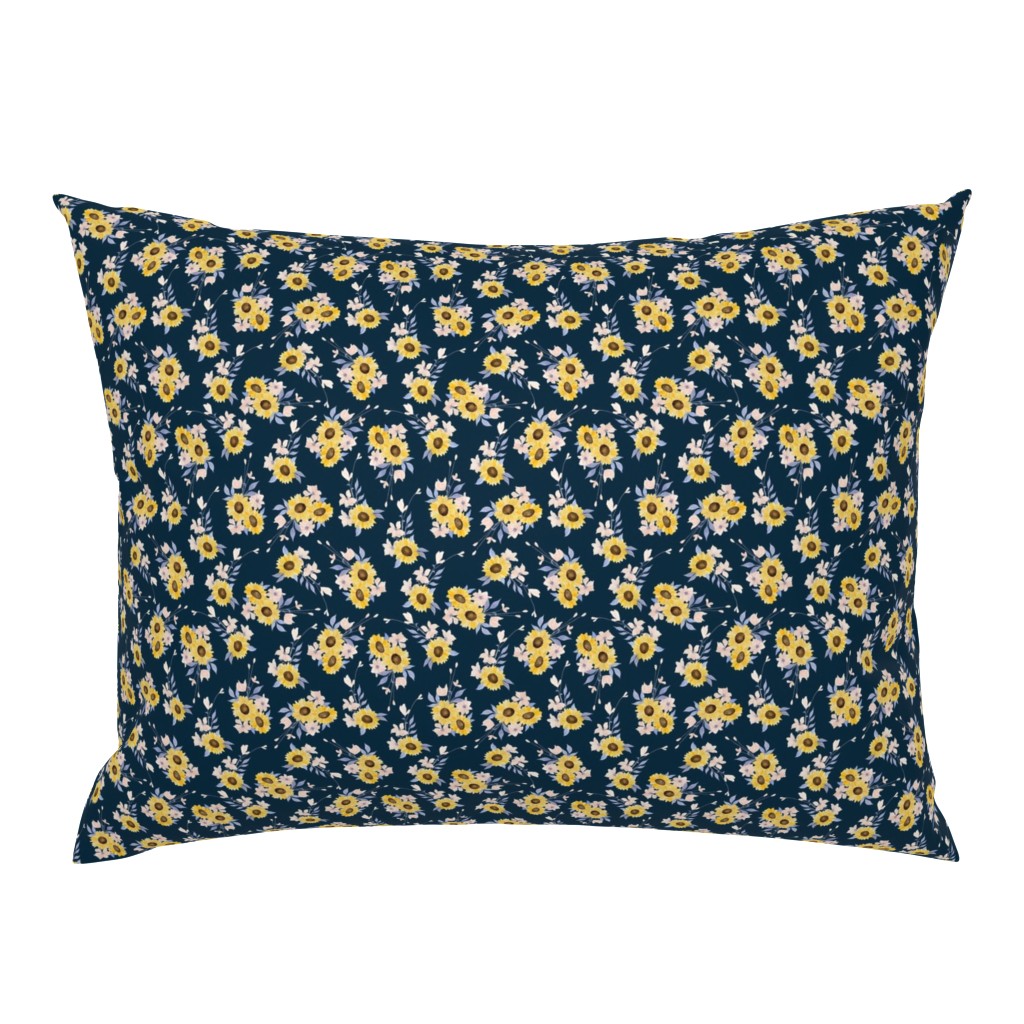 Ditsy Sunflowers Navy