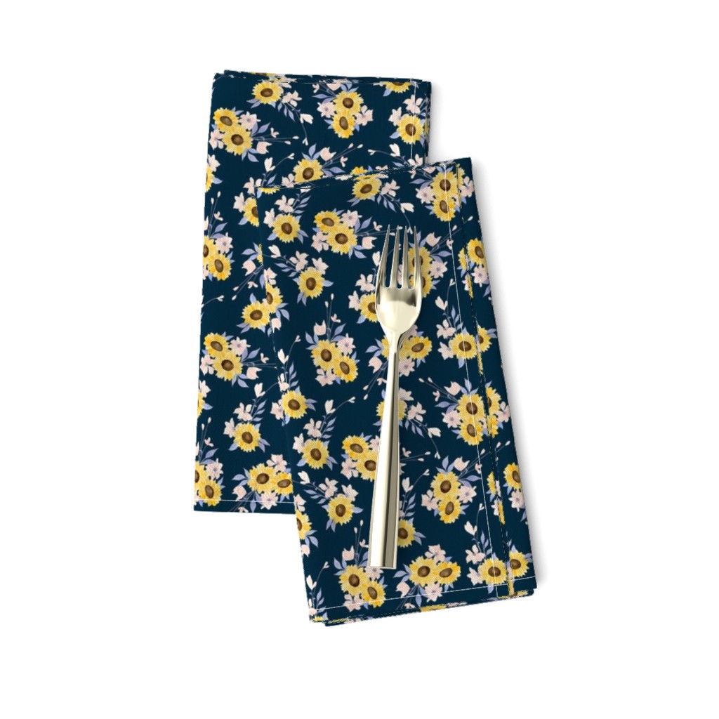 Ditsy Sunflowers Navy