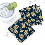 Ditsy Sunflowers Navy