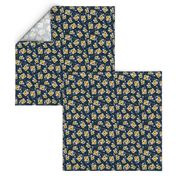 Ditsy Sunflowers Navy