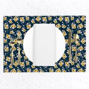 Ditsy Sunflowers Navy