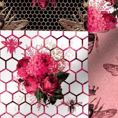 Queen Bee Opulence Pink  Patchwork
