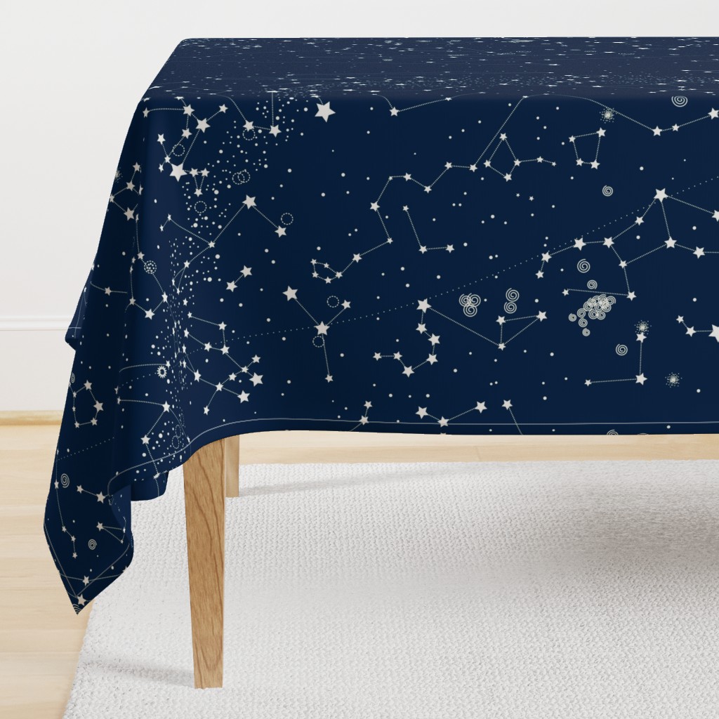 Star Map -dark blue - 42 inch width