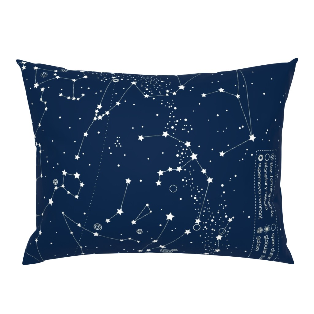 Star Map -dark blue - 42 inch width