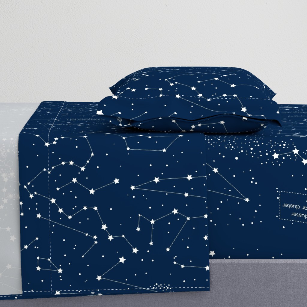 Star Map -dark blue - 42 inch width