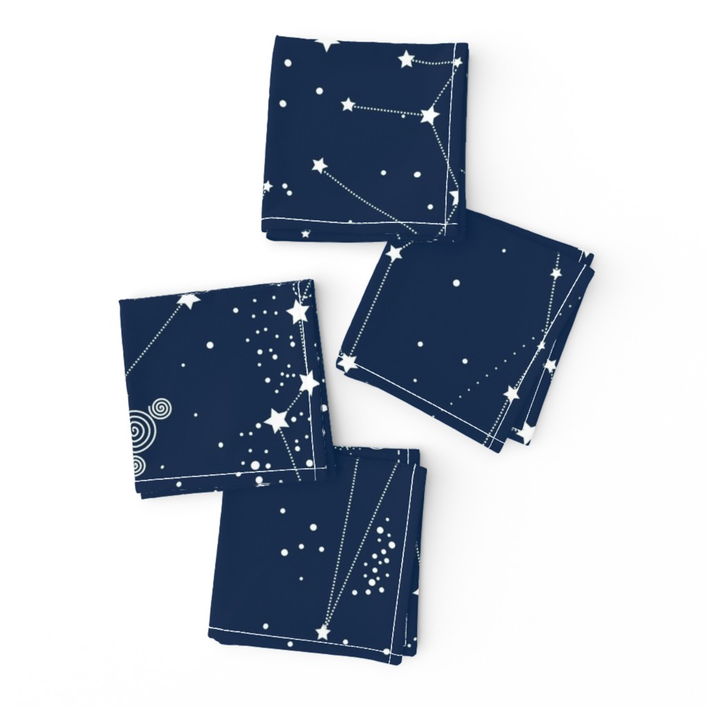 Star Map -dark blue - 42 inch width