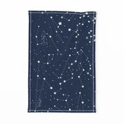 Star Map -dark blue - 42 inch width