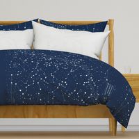 Star Map -dark blue - 42 inch width