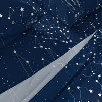 Star Map -dark blue - 42 inch width