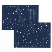 Star Map -dark blue - 42 inch width