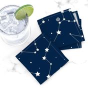 Star Map -dark blue - 42 inch width