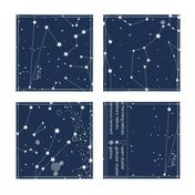 Star Map -dark blue - 42 inch width