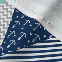 triangle quilt baby fabric cute baby cheater quilt crib sheet baby blanket baby nursery mint navy blue and grey