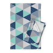 triangle quilt baby fabric cute baby cheater quilt crib sheet baby blanket baby nursery mint navy blue and grey