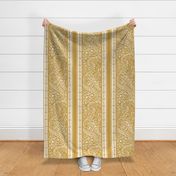 IKAT CACHEMIRE gold  paisley  stripe n