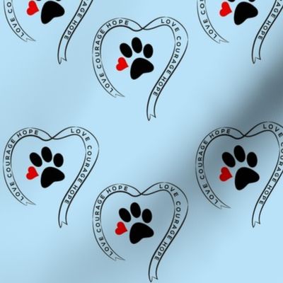 Pet Cancer Ribbon Blue