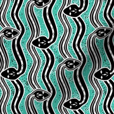 Snakes a-slither on light turquoise by Su_G_©SuSchaefer