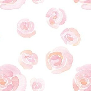 peach and pink watercolor roses